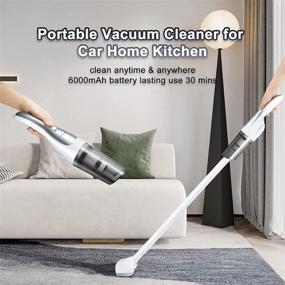 img 2 attached to 🚗 LEZASTAR Cordless Car Vacuum Cleaner - 12000Pa Powerful Suction, Rechargeable 6000mAh Battery, 120W Portable Vacuum Cleaner for Car, Home, Kitchen