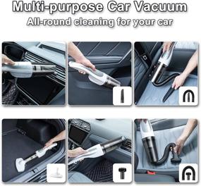 img 1 attached to 🚗 LEZASTAR Cordless Car Vacuum Cleaner - 12000Pa Powerful Suction, Rechargeable 6000mAh Battery, 120W Portable Vacuum Cleaner for Car, Home, Kitchen