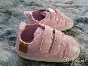 img 6 attached to High Quality Infant Moccasins: SOFMUO Baby Boys Girls PU Leather Sneakers Anti-Slip Rubber Sole Loafers For Newborns & Toddlers.