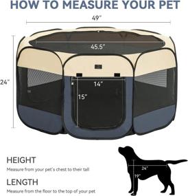 img 3 attached to Larger Color Block Dog Playpen with Removable Top - Portable Collapsible Design for Indoor/Outdoor Use