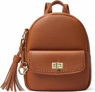 leather mini backpack purse for women - crossbody phone bag and small shoulder bag by aeeque logo