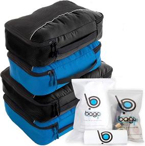 img 4 attached to 🧳 Bago Packing Cubes & Travel Bags - 7Pcs Organizer Bags Set for Luggage & Suitcases - Compression Travel Packing Cubes - 4 Cubes + 3 Sealed ZipBags