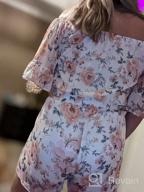 img 1 attached to Flower Power: Stunning Off-Shoulder Romper For Women By Fixmatti review by Jeffrey Johnston