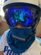img 1 attached to Odoland Youth Ski Goggles With S2 Double Lens, Anti-Fog & UV400 Protection For Snowboarding And Skiing review by Jasmin Rojas