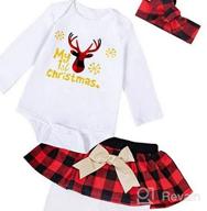 img 1 attached to My First Christmas Outfit Set For Baby Girls With Long Sleeve Bodysuit review by Terry Reed