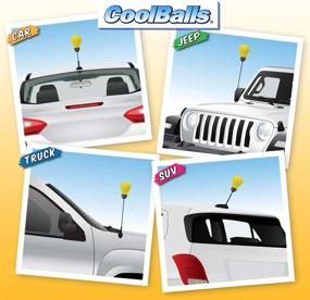 img 2 attached to Enhance Your Car's Style with the Coolballs Cool Bright One Light Bulb Car Antenna Topper/Mirror Dangler/Dashboard Buddy (Yellow)!
