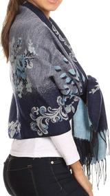 img 2 attached to 🧣 Stay Stylish with Sakkas CHS1810 Ontario Pashmina 1 Black: Must-Have Women's Accessories, Scarves & Wraps