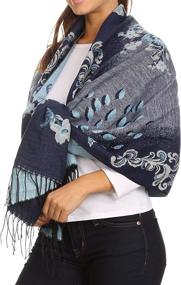 img 1 attached to 🧣 Stay Stylish with Sakkas CHS1810 Ontario Pashmina 1 Black: Must-Have Women's Accessories, Scarves & Wraps