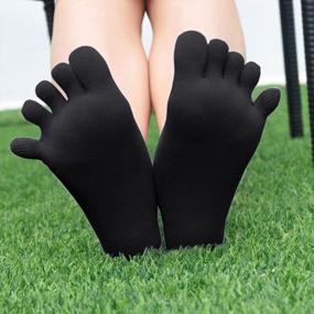 img 3 attached to Comfortable And Durable Low Cut Toe Socks With Silicon Heel For Women'S Running Shoes