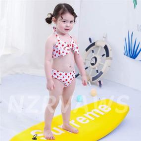 img 3 attached to 👙 Adorable NZRVAWS Toddler Baby Girls Swimsuit: Two-Piece Summer Bikini for Infant Swimwear – Perfect Gift for Kids