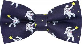 img 2 attached to Get Adorable With OCIA Cute Pattern Pre-Tied Bow Ties For Adults And Kids