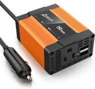 🚗 ampeak pro 150w car power inverter with 11 safe protections, dc 12v to ac 110v car converter, 4.8a dual usb ports, and cigarette lighter adapter logo