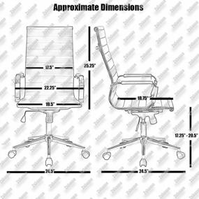 img 2 attached to Офисный стул Cosmo Tan с высокой спинкой от 2Xhome - улучшенное название продукта SEO