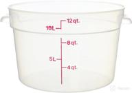 🥫 cambro camware translucent 12 quart round food storage containers (rfs12pp) - organize and store with ease логотип