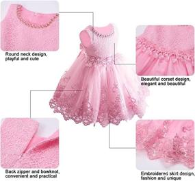 img 2 attached to 👗 LZH Baby Girls Formal Gowns: Pageant, Birthday, Lace Wedding Dress for Toddlers