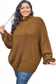 img 3 attached to 2022 Plus Size Casual Sweater For Women: Loose Long Sleeve Fall Knit Pullover By DEARCASE