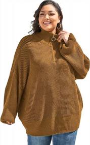 img 2 attached to 2022 Plus Size Casual Sweater For Women: Loose Long Sleeve Fall Knit Pullover By DEARCASE