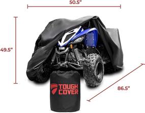 img 2 attached to Ultimate Protection with Tough Cover Premium ATV Cover - Heavy Duty Marine Grade Fabric for Kawasaki, Honda, Polaris, Yamaha, and More. Water, Wind, UV Resistance - Ideal 4 Wheeler Accessories!