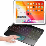 ipad 9th gen keyboard case with touchpad, pencil holder - black (10.5 inch ipad air 3 & 9th/8th/7th gen) logo