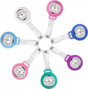 img 3 attached to 7-Color Avaner Nurse Watch: Snap Lapel Fob With Silicone Cover For Nurses & Doctors