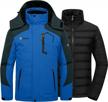 gemyse men's waterproof 3-in-1 ski snow jacket puffer liner insulated winter coat logo