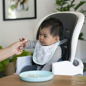 img 2 attached to Easy Eater 4-Pack Bib Set: Terry-Backed Cotton Absorbent Baby Bibs for Eating or Teething - Canopy Coated