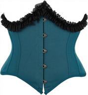 frawirshau corset belt for women renaissance plus size ruffle pirate corset waist belt lace up logo