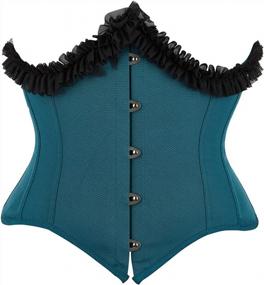 img 4 attached to Frawirshau Corset Belt For Women Renaissance Plus Size Ruffle Pirate Corset Waist Belt Lace Up