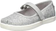 toms kids mary jane iridescent girls' shoes : athletic logo