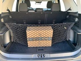 img 4 attached to 🚙 2021-2022 Ford Bronco Sport Trunk Envelope Style Elastic Mesh Cargo Net - Automotive Trunk Organizers and Storage - SUV Luggage Net - Top Car Organizer for Ford Bronco Sport