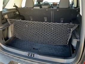 img 1 attached to 🚙 2021-2022 Ford Bronco Sport Trunk Envelope Style Elastic Mesh Cargo Net - Automotive Trunk Organizers and Storage - SUV Luggage Net - Top Car Organizer for Ford Bronco Sport