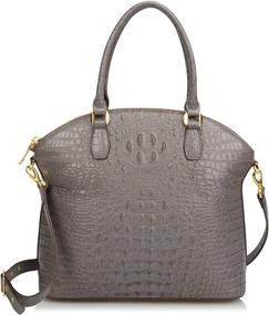 img 4 attached to Ainifeel Genuine Designer Crocodile Handbags Women's Handbags & Wallets ~ Top-Handle Bags
