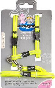 img 1 attached to 🐈 Rogz Reflective Nylon Cat Leash and Harness Combination Set - Escape Proof, Fully Adjustable - Yellow