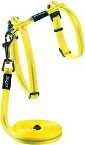 img 2 attached to 🐈 Rogz Reflective Nylon Cat Leash and Harness Combination Set - Escape Proof, Fully Adjustable - Yellow