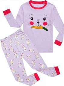 img 4 attached to 100% Cotton Long Sleeve Pajama Set For Girls By KikizYe - Comfortable Sleepwear For Better Night'S Rest