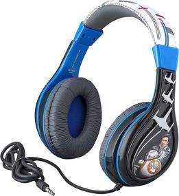 img 4 attached to eKids Star Wars Episode 9 Kids Headphones - Adjustable Headband, Stereo Sound, 3.5mm Jack, Wired Headphones for Kids with Volume Control - Foldable Children's Over Ear Headphones for School, Home, and Travel (140)