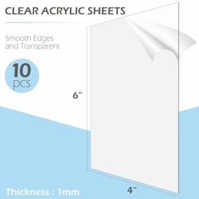 img 3 attached to 10 Pack 4X6" Acrylic Plexiglass Sheets 0.04" Thick Clear PETG Plastic Panels For Picture Frame Glass Replacement, Cricut Cutting DIY Crafting Projects By JINMURY.