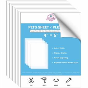 img 4 attached to 10 Pack 4X6" Acrylic Plexiglass Sheets 0.04" Thick Clear PETG Plastic Panels For Picture Frame Glass Replacement, Cricut Cutting DIY Crafting Projects By JINMURY.