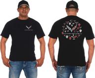 👕 chevy corvette c7 men's crew neck t-shirt in black, gray, and red - jh design group logo