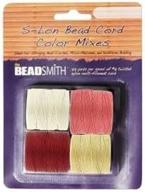 🧵 beadsmith s-lon bead cord, size 18, berry pie color mix: 4 colors, 77 yards each logo