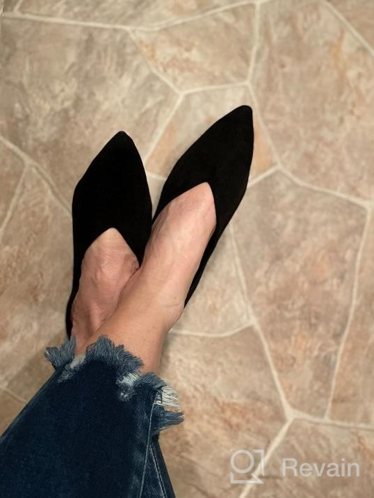 img 1 attached to 🥿 Slocyclub Comfort Soft Black Pointed Toe Flats: Slip On Flexy Ballet Shoes for Women review by Nicholas Reggae