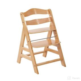 img 4 attached to 🪑 Hauck - Fun for Kids Alpha Wooden Height Adjustable Chair from 36 Months, Combinable with Bouncer from Birth, Natural