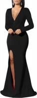 show off your curves in the stunning gobles women's v neck bodycon maxi dress for cocktail parties logo