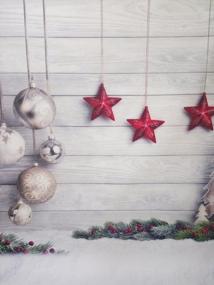 img 1 attached to Christmas Stars Photography Backdrop - HUAYI 5X7Ft Newborn Photo Props For Festive Photoshoots