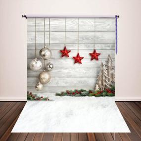 img 4 attached to Christmas Stars Photography Backdrop - HUAYI 5X7Ft Newborn Photo Props For Festive Photoshoots