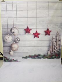 img 2 attached to Christmas Stars Photography Backdrop - HUAYI 5X7Ft Newborn Photo Props For Festive Photoshoots