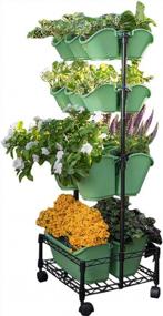 img 4 attached to Double Frame Spring Bouquet Watex Mobile Green Wall With BPA Free Planters For Enhanced SEO Optimization