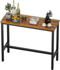 img 4 attached to Stylish And Sturdy Teraves Bar Table For Modern Homes - Perfect For Dining Room & Living Room Décor