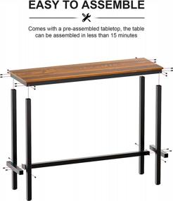 img 3 attached to Stylish And Sturdy Teraves Bar Table For Modern Homes - Perfect For Dining Room & Living Room Décor