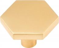 ilyapa brushed gold kitchen cabinet knobs - brass hexagon drawer handles - 10 pack of kitchen cabinet hardware logo